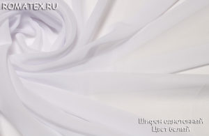 Ткань для халатов Шифон однотонный цвет белый